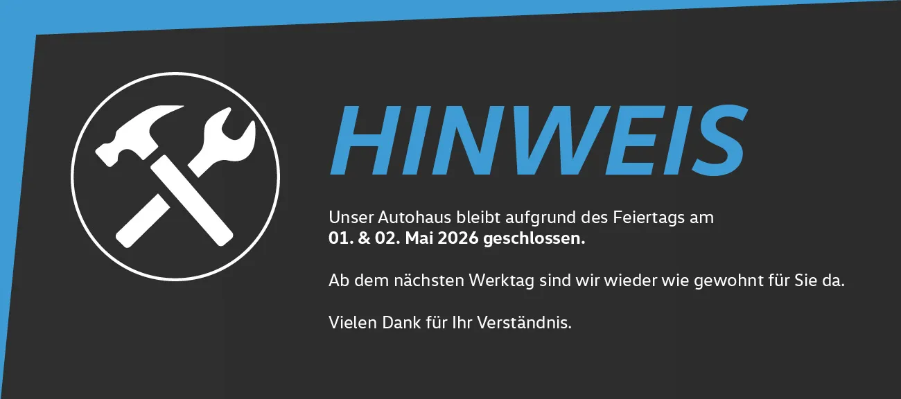 Hinweis Feiertag geschlossen 05-26