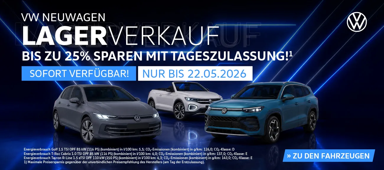 VW Neuwagen Zulassungsaktion