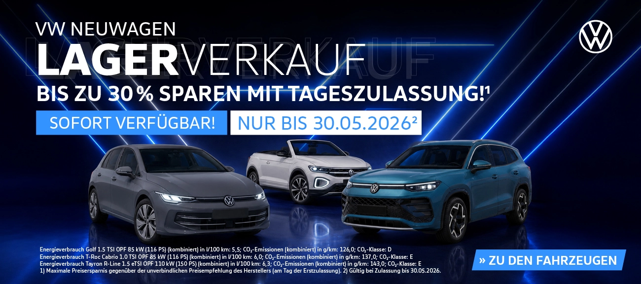 VW Neuwagen Zulassungsaktion