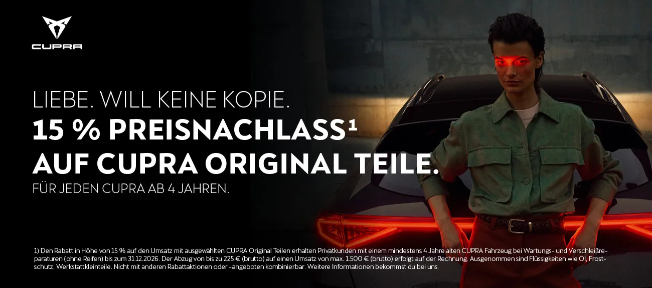 Cupra Teilerabatt 4 Jahre und älter
