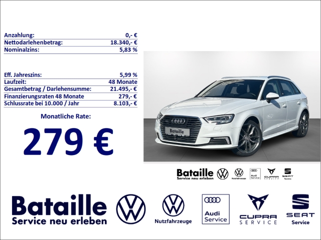 A3 Sportback 40 e-tron Navi ACC Kamera SHZ 18
