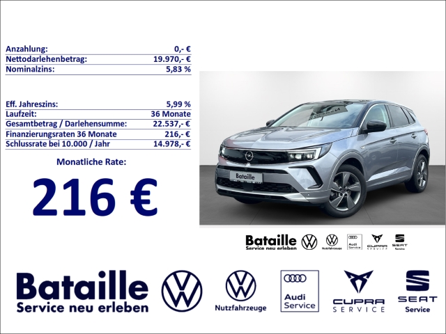 Grandland (X) 1.2 Turbo Elegance AHK Navi 360Kam