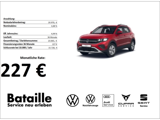 T-Cross 1.0 TSI Life Navi LED ACC SHZ App-Conne.
