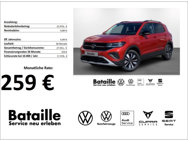 T-Cross 1.0 TSI Goal AHK Navi LED ACC App-Connect