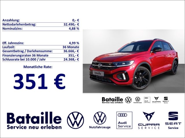 T-Roc 1.5 TSI R-Line DSG AHK Navi LED ACC El. Heckklappe