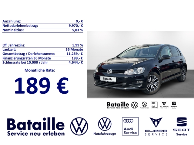 Golf VII 1.2 TSI Allstar Navi Klima SHZ PDC