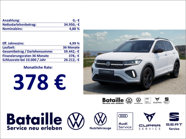 T-Cross R-Line 1.5TSI DSG AHK RFK SHZ ACC Black Style