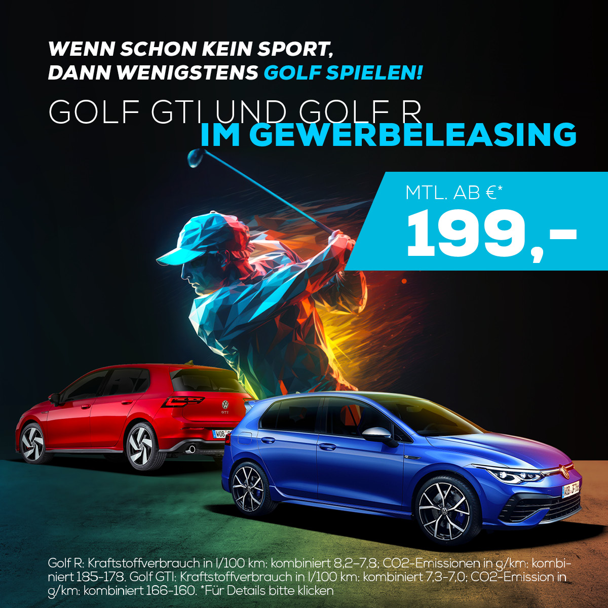 Sichern Sie sich jetzt exklusive Gewerbeleasing-Angebote für den Golf GTI und den Golf R im Autohaus Bataille in Jülich!