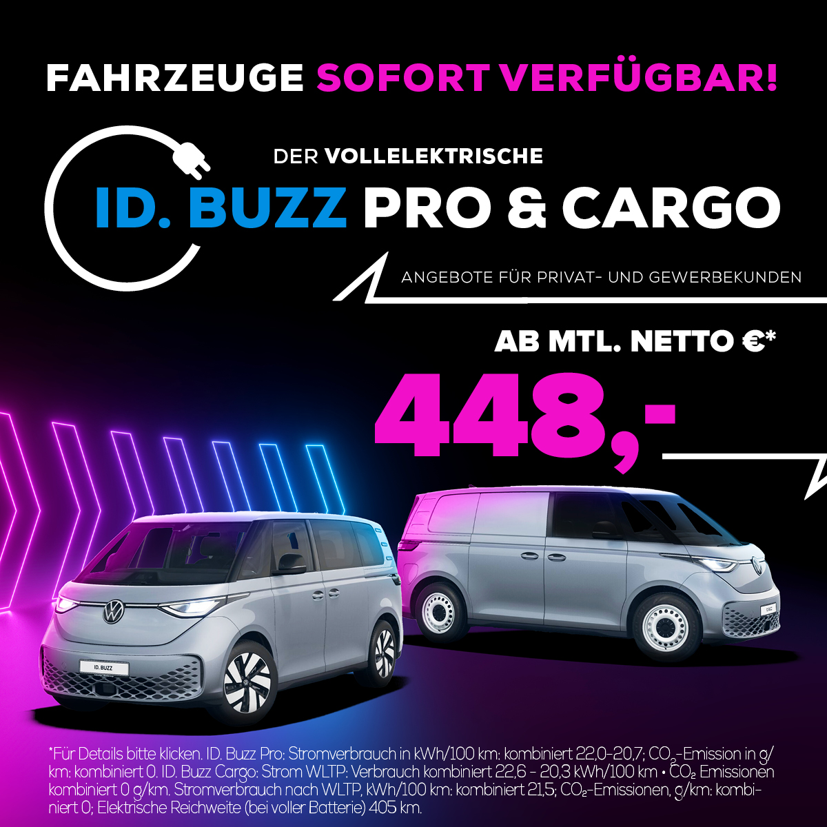 ID Buzz Pro und Cargo SALE für Privat und Gewerbe