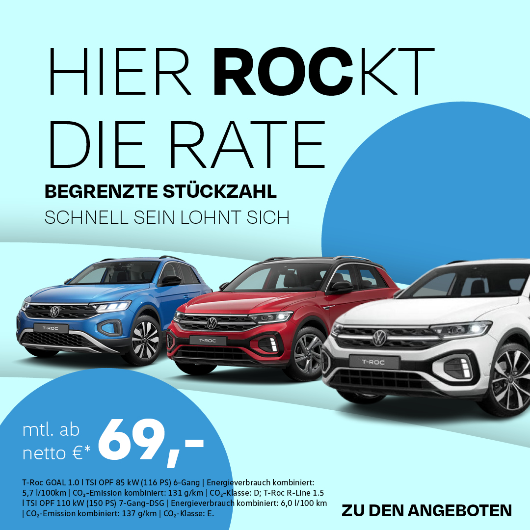 BEITRAG VW T-Roc Hier ROCkt die Rate Abverkauf Lagerwagen