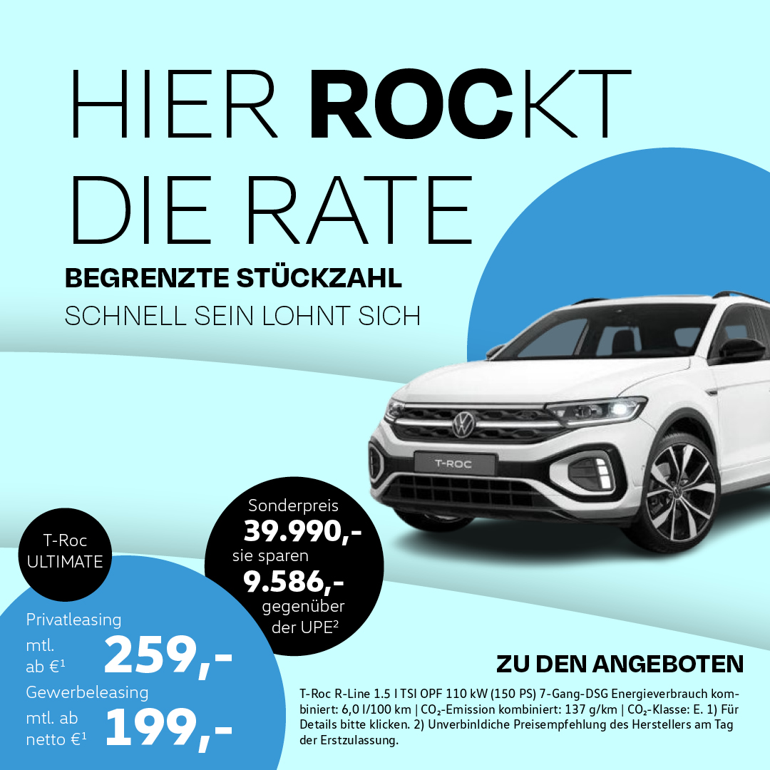 BEITRAG VW T-Roc Hier ROCkt die Rate ULTIMATE