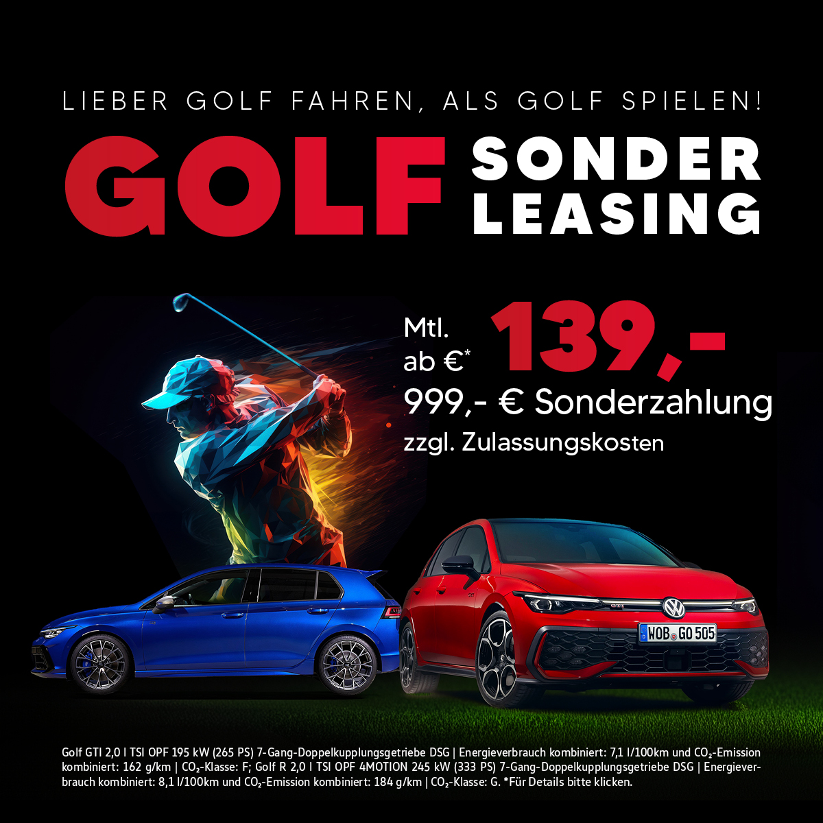 BEITRAG VW Golf Sonderleasing Aktion