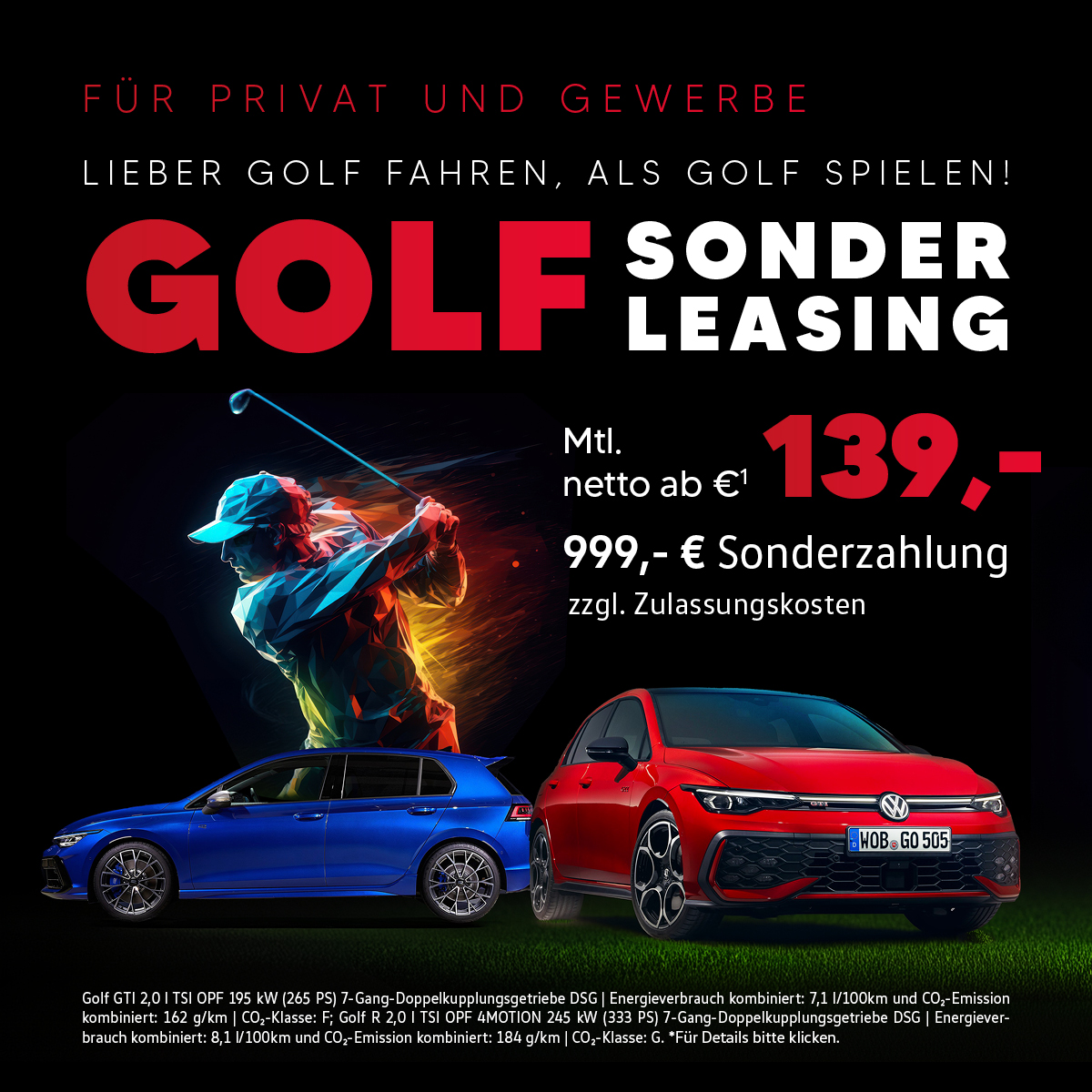 BEITRAGSBILD VW Golf Sonderleasing Aktion