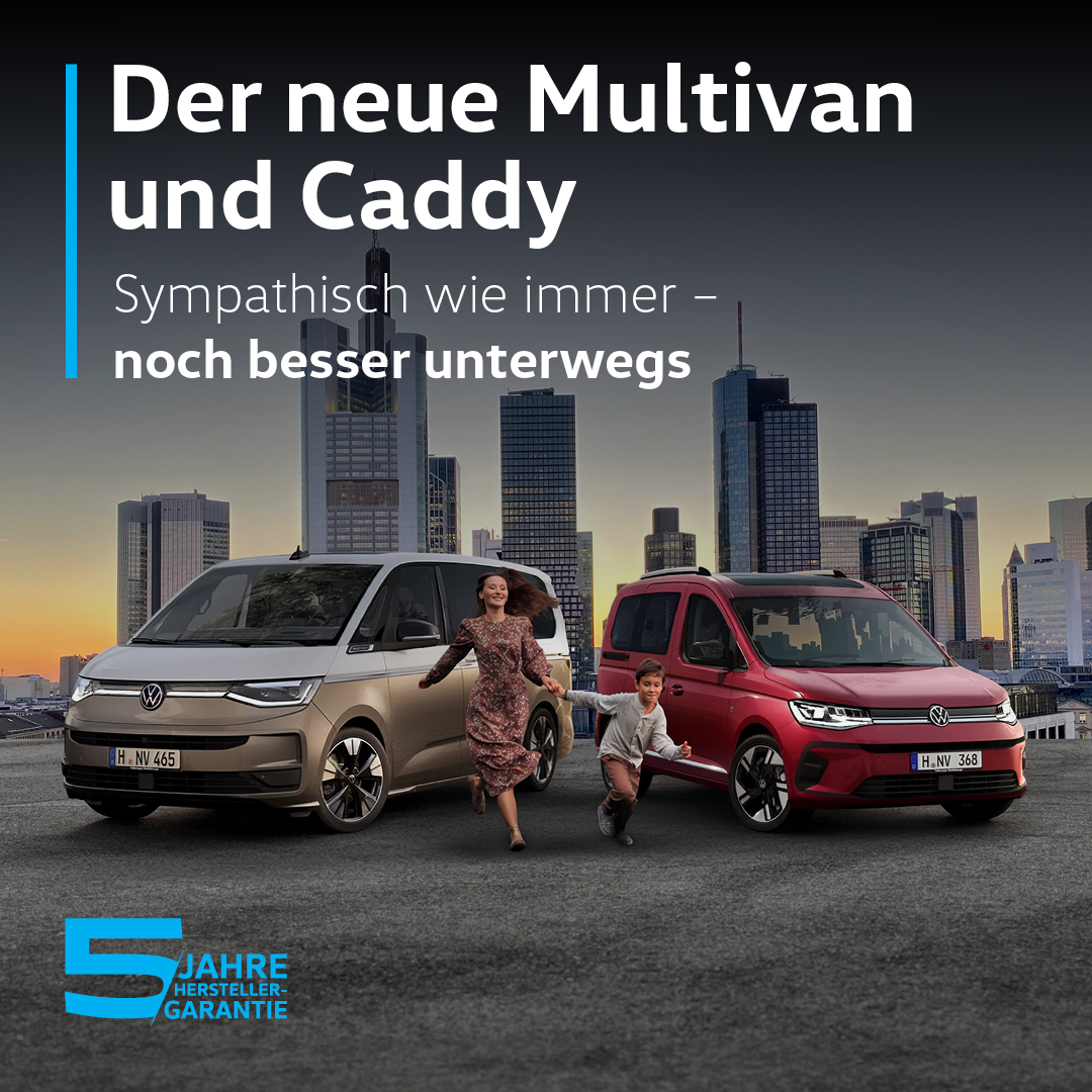 HEADER MOBILE Der neue VW Caddy und Multivan